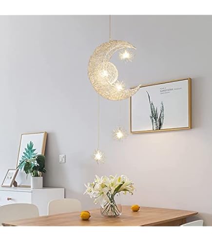 Amazon.co.jp : 億兆堂 月のライト LED対応 5灯ペンダントライト